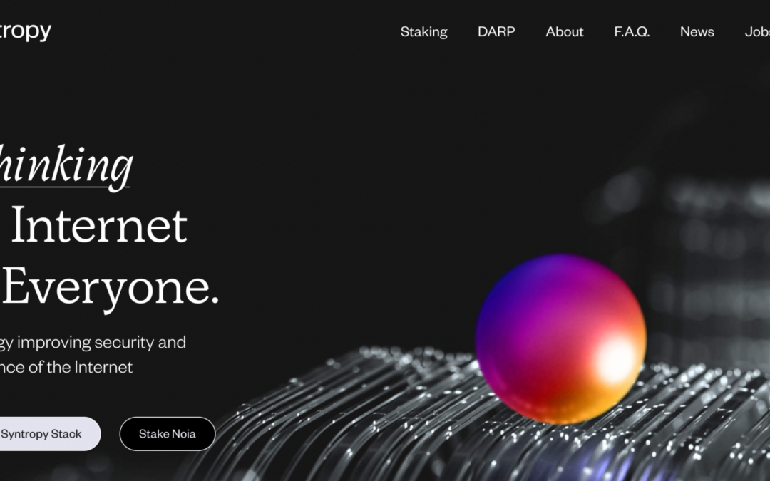 Syntropy Unveils its New Website and Plans for Rethinking the Internet