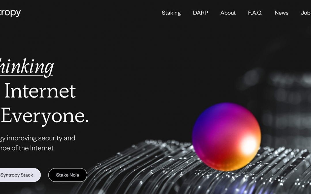 Syntropy Introduces its New Website and Plans for Rethinking the Internet